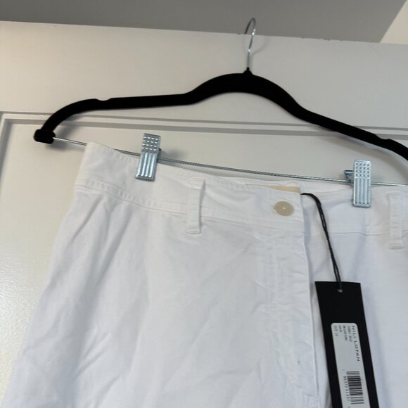 NWT Nili Lotan Megan Pants White Twill Ankle Length High Rise Wide Leg Sz 10 - Picture 5 of 7
